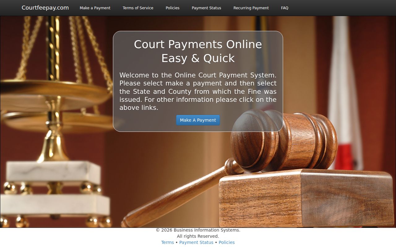 CourtFeePay portal linked for Coffee County traffic ticket payments